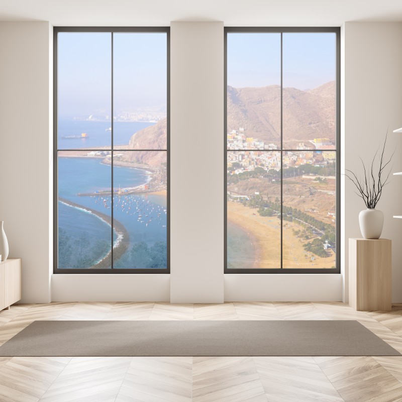 Naklejka na okno złote geometryczne fasety – Wallissimo®