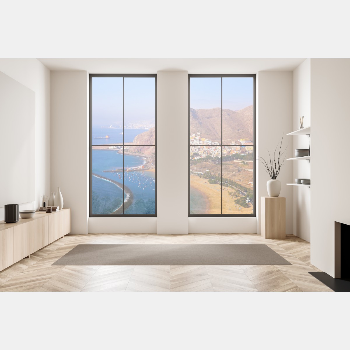 Naklejka na okno plażowy pejzaż Playa de Las Teresitas, Teneryfa – Wallissimo® Naklejka na okno plażowy pejzaż Playa de Las Teresitas, Teneryfa – Wallissimo®