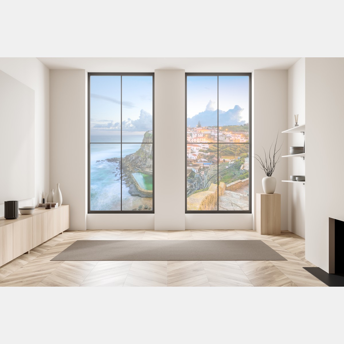 Naklejka na okno Azenhas do Mar nadmorska wioska na klifie, Portugalia – Wallissimo® Naklejka na okno Azenhas do Mar nadmorska wioska na klifie, Portugalia – Wallissimo®