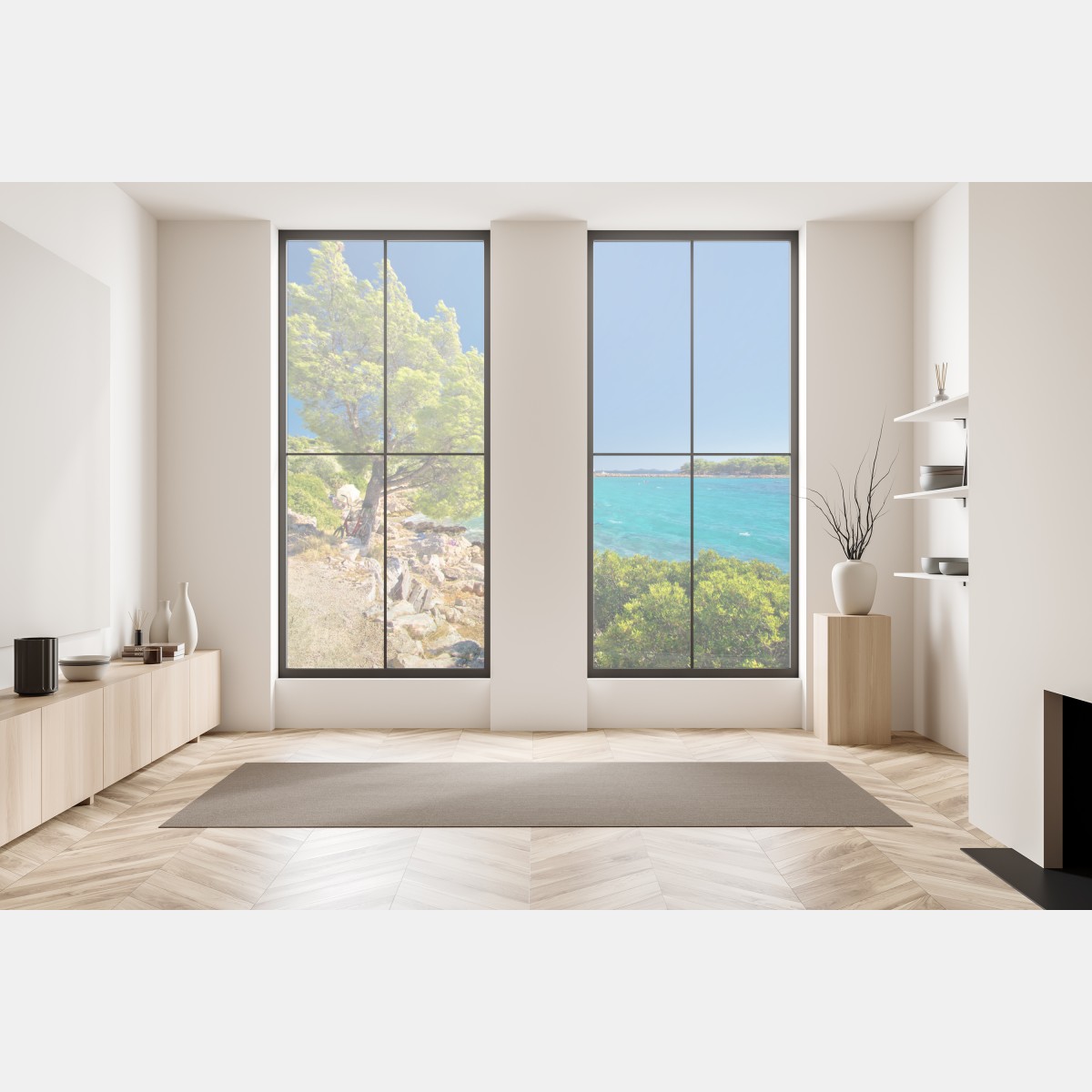 Naklejka na okno idylliczna turkusowa plaża na wyspie Murter – Wallissimo® Naklejka na okno idylliczna turkusowa plaża na wyspie Murter – Wallissimo®