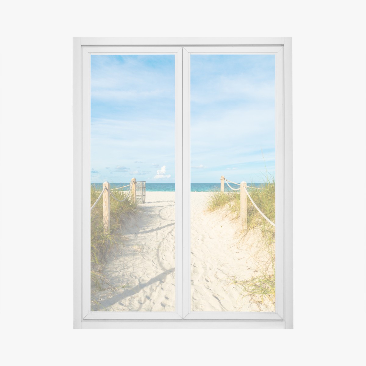 Window decal sandy path to the sea, Miami