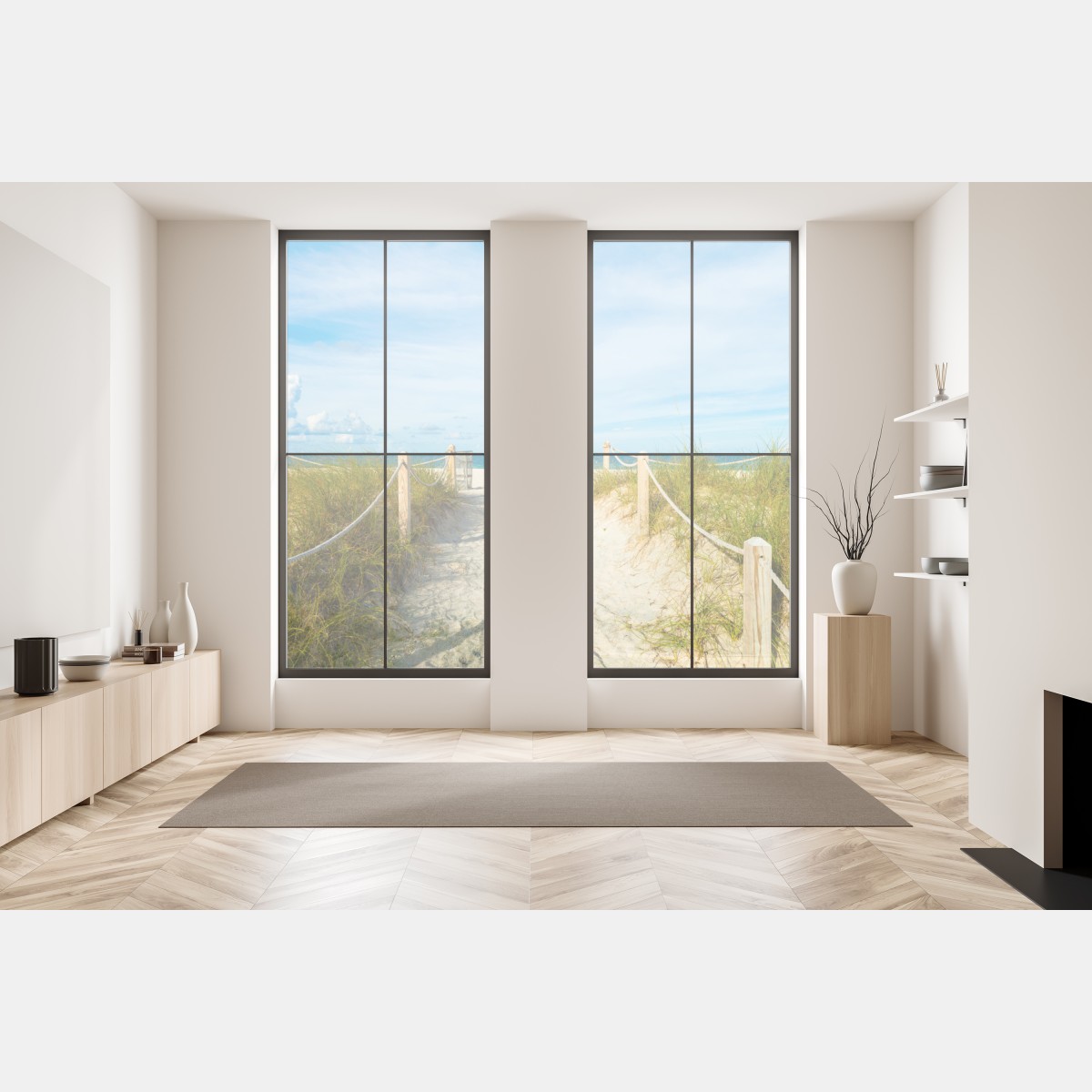 Naklejka na okno ścieżka na plażę w Miami – Wallissimo® Naklejka na okno ścieżka na plażę w Miami – Wallissimo®