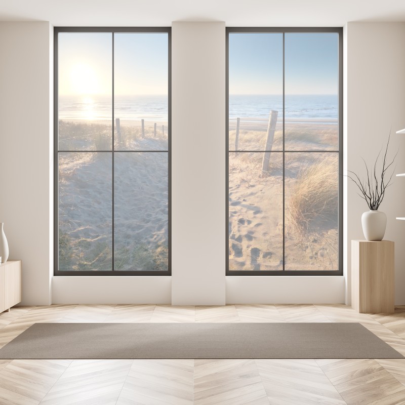 Naklejka na okno złoty art deco wzór okręgów – Wallissimo®