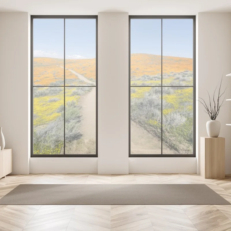 Naklejka na okno Sveti Stefan, Czarnogóra historyczny kurort na wyspie – Wallissimo®