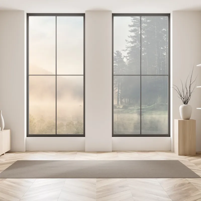 Naklejka na okno złote pole pod szerokim błękitnym niebem – Wallissimo®