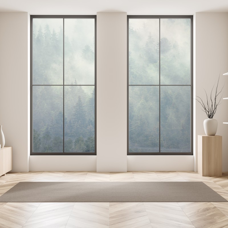 Naklejka na okno wzór tropikalnych liści monstery – Wallissimo®