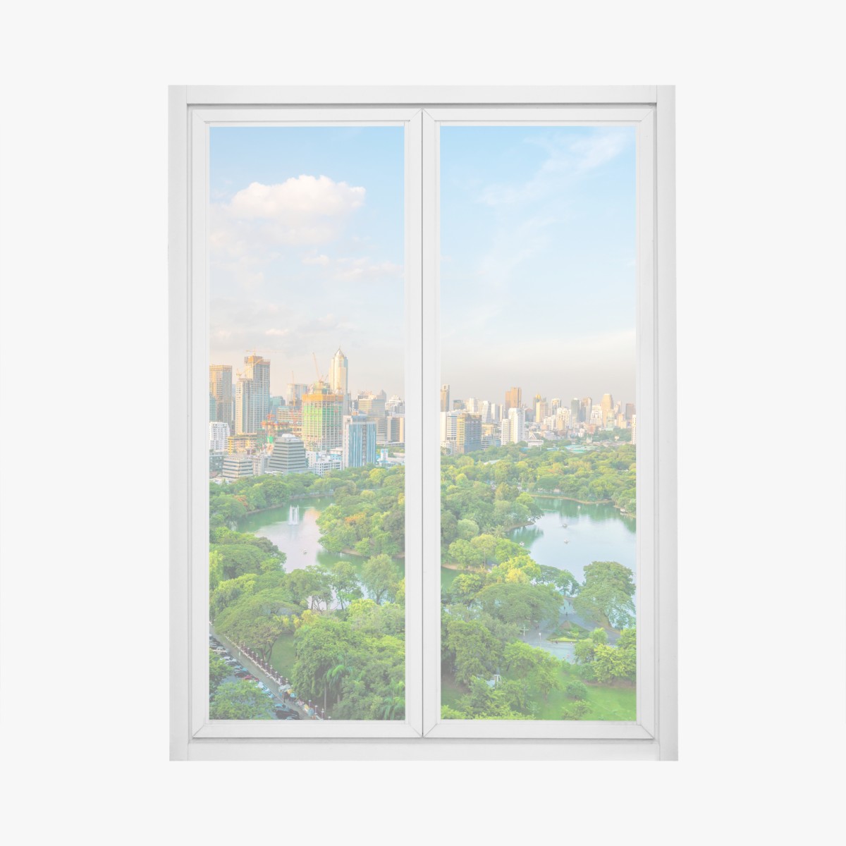 Window decal Bangkok skyline over Lumpini Park