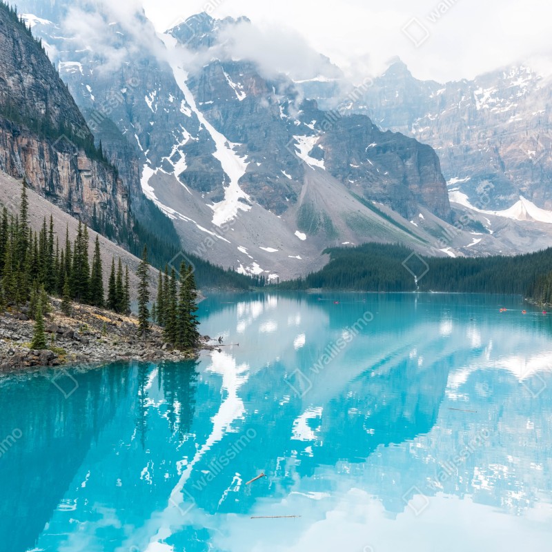 Naklejka na okno turkusowe jezioro moraine w Banff – Wallissimo® Naklejka na okno turkusowe jezioro moraine w Banff – Wallissimo®