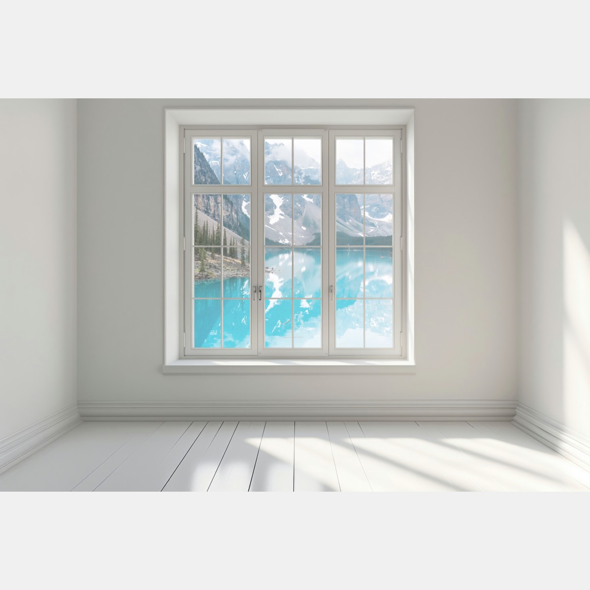 Naklejka na okno turkusowe jezioro moraine w Banff – Wallissimo® Naklejka na okno turkusowe jezioro moraine w Banff – Wallissimo®