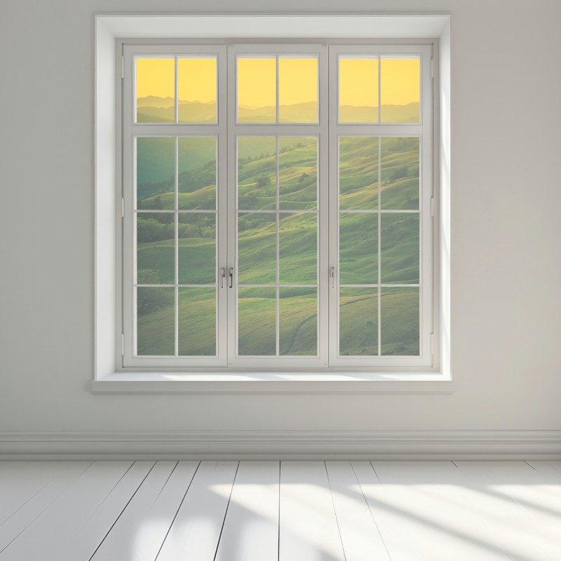 Naklejka na okno falujące wzgórza Północnej Kalifornii o zachodzie słońca – Wallissimo® Naklejka na okno falujące wzgórza Północnej Kalifornii o zachodzie słońca – Wallissimo®