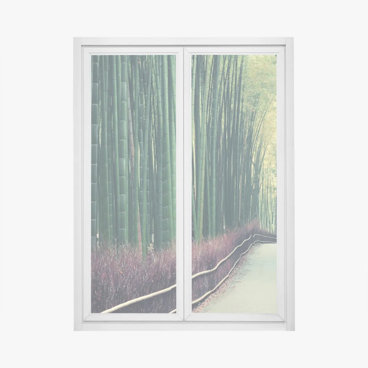 Naklejka na okno spokojna alejka bambusowa w Arashiyama – Wallissimo® Naklejka na okno spokojna alejka bambusowa w Arashiyama – Wallissimo®