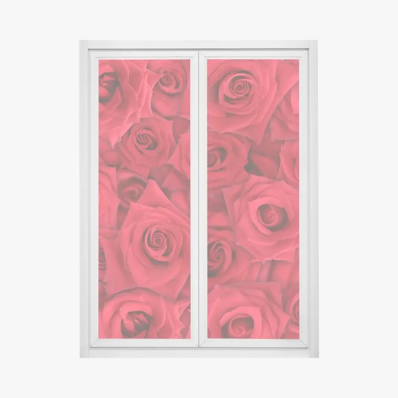 Naklejka na okno jesienna panorama gór i jeziora – Wallissimo®