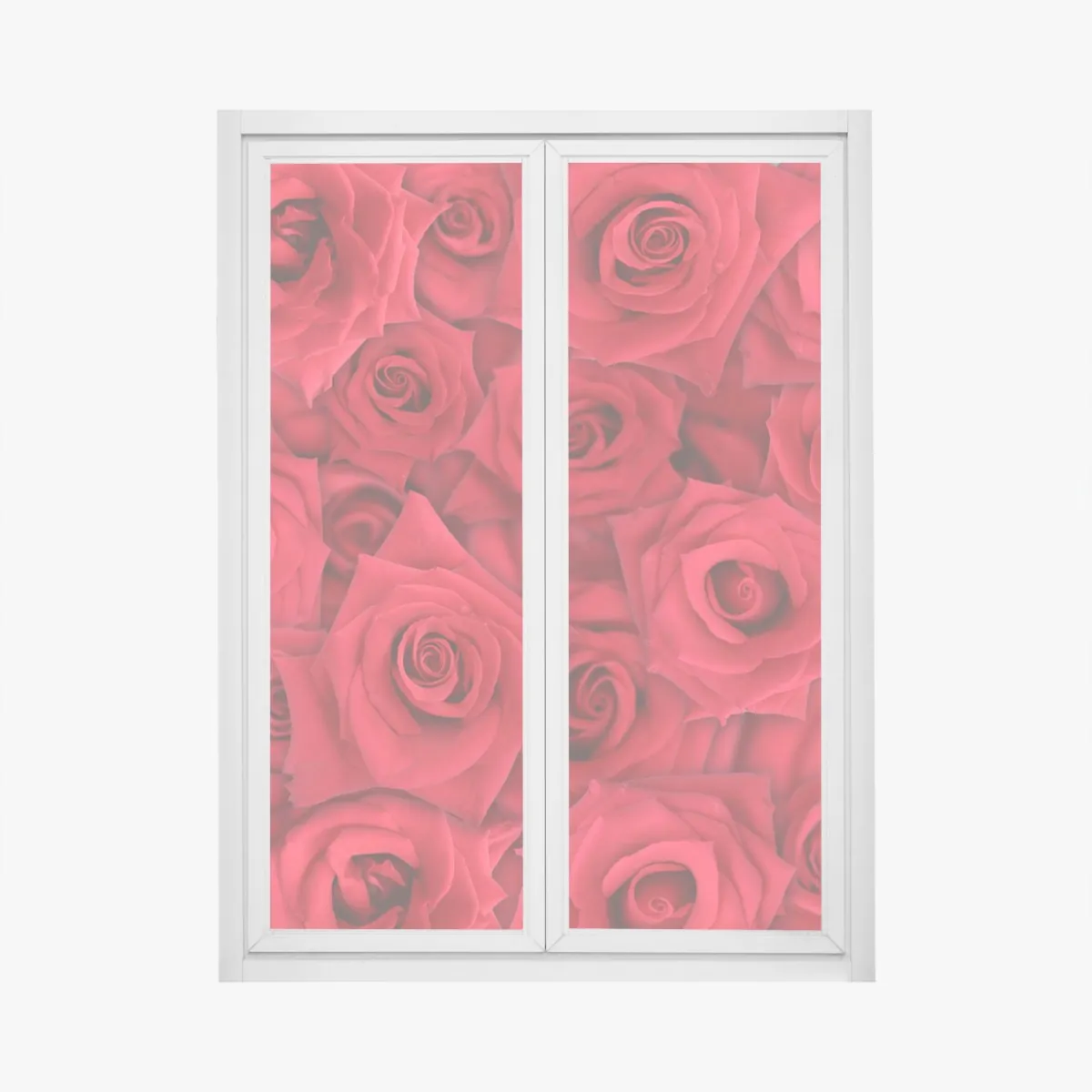 Naklejka na okno żywe czerwone róże kolaż – Wallissimo® Naklejka na okno żywe czerwone róże kolaż – Wallissimo®