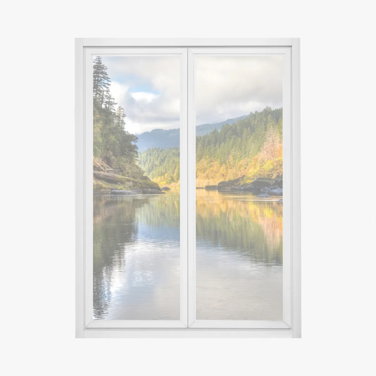 Naklejka na okno Rogue River jesienne odbicia – Wallissimo® Naklejka na okno Rogue River jesienne odbicia – Wallissimo®