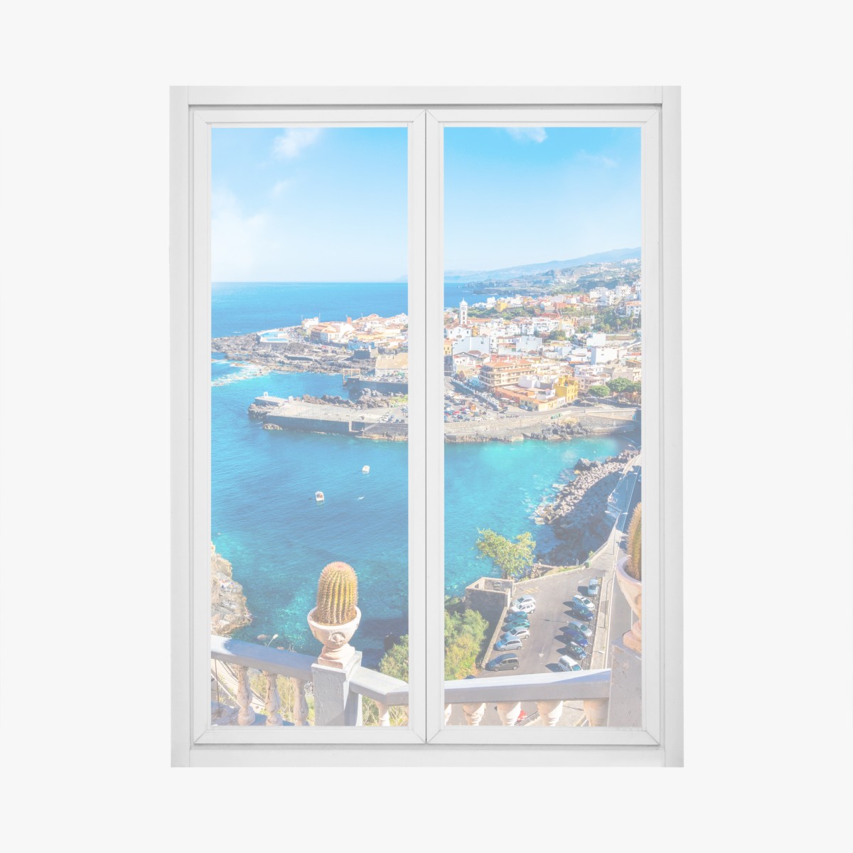 Window decal Garachico coastal panorama, Tenerife