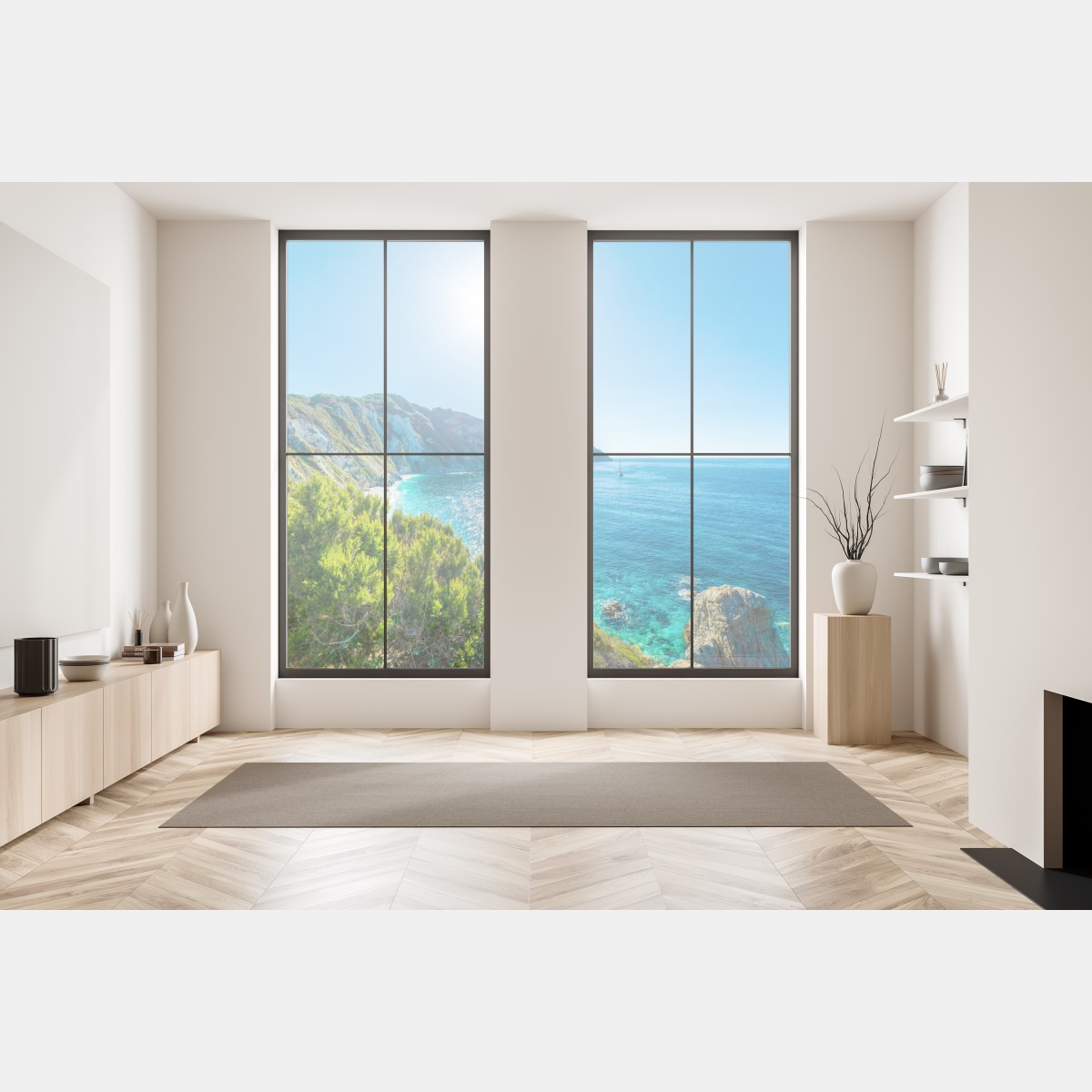 Naklejka na okno słoneczna panorama plaży Sansone, Elba – Wallissimo® Naklejka na okno słoneczna panorama plaży Sansone, Elba – Wallissimo®