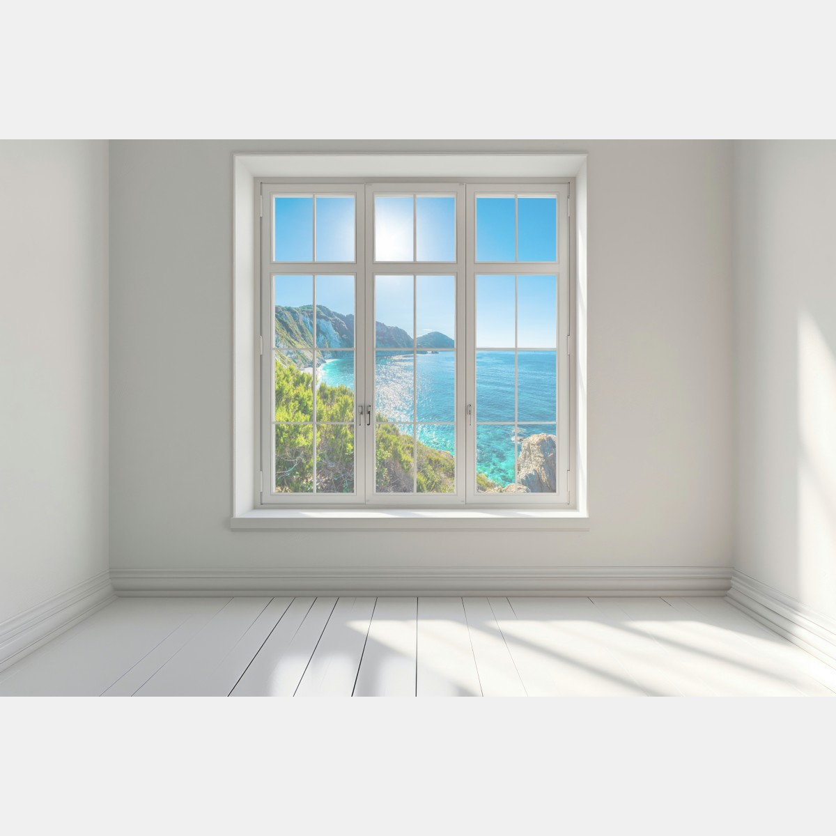 Naklejka na okno słoneczna panorama plaży Sansone, Elba – Wallissimo® Naklejka na okno słoneczna panorama plaży Sansone, Elba – Wallissimo®