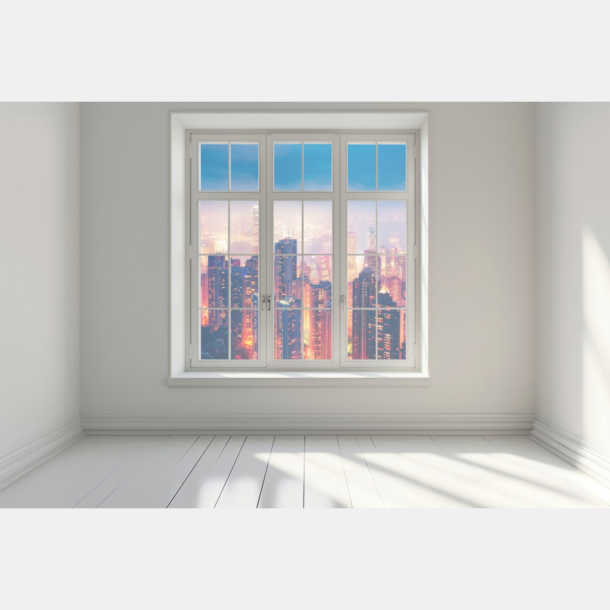 Naklejka na okno Hongkong nocna panorama z Victoria Peak – Wallissimo® Naklejka na okno Hongkong nocna panorama z Victoria Peak – Wallissimo®