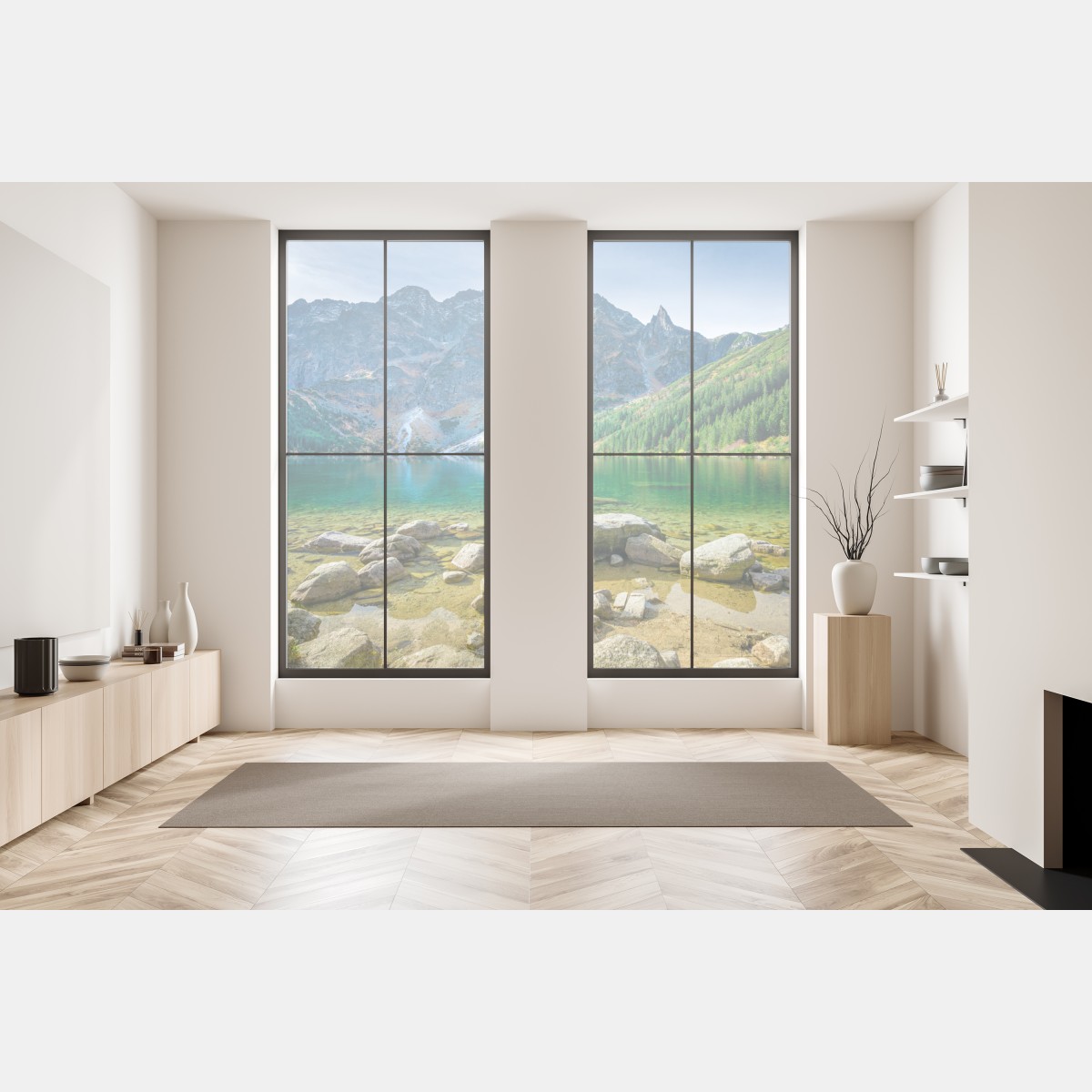 Naklejka na okno Morskie Oko zielone jezioro w Tatrach – Wallissimo® Naklejka na okno Morskie Oko zielone jezioro w Tatrach – Wallissimo®