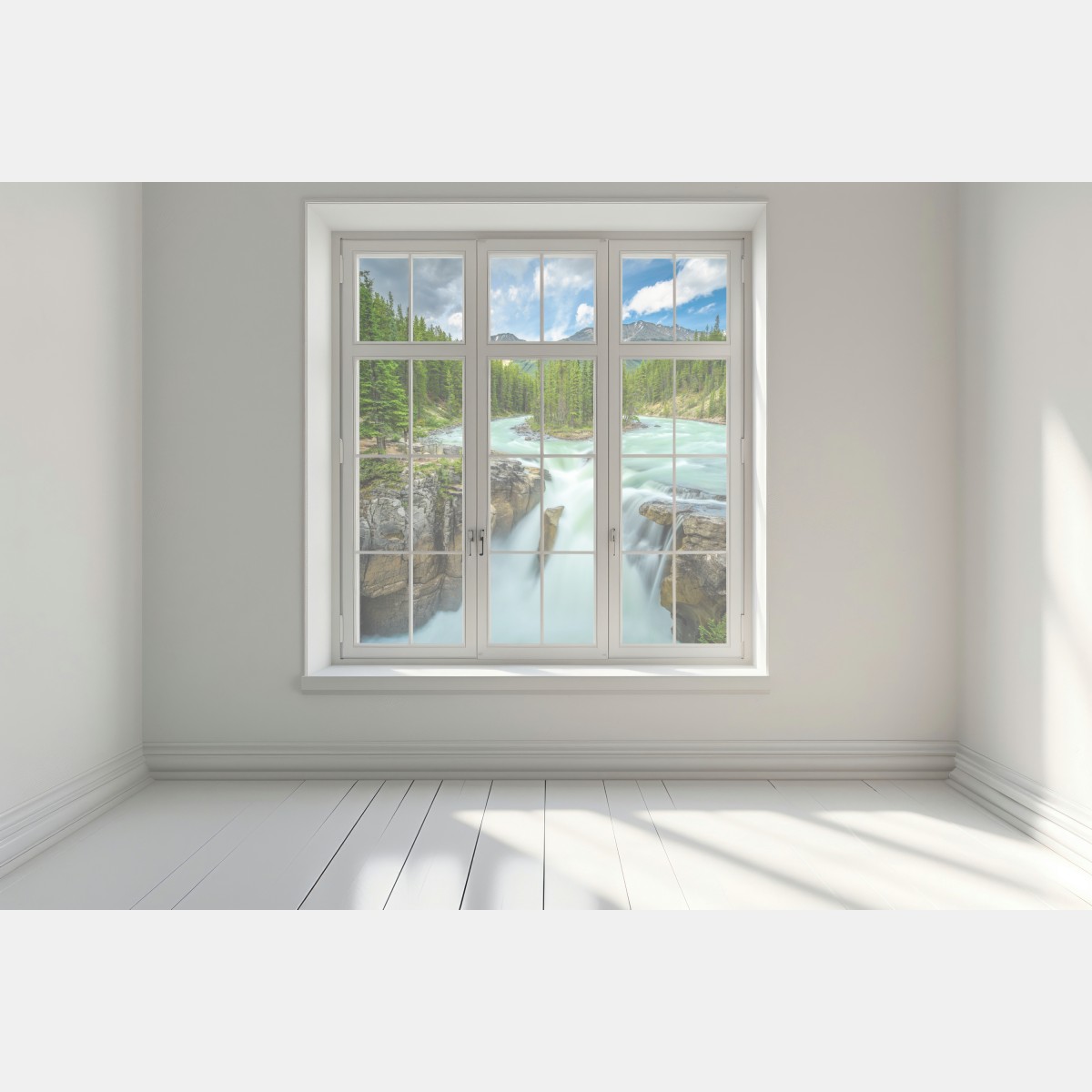 Naklejka na okno mglisty wąwóz przy Upper Sunwapta Falls, Jasper National Park – Wallissimo® Naklejka na okno mglisty wąwóz przy Upper Sunwapta Falls, Jasper National Park – Wallissimo®