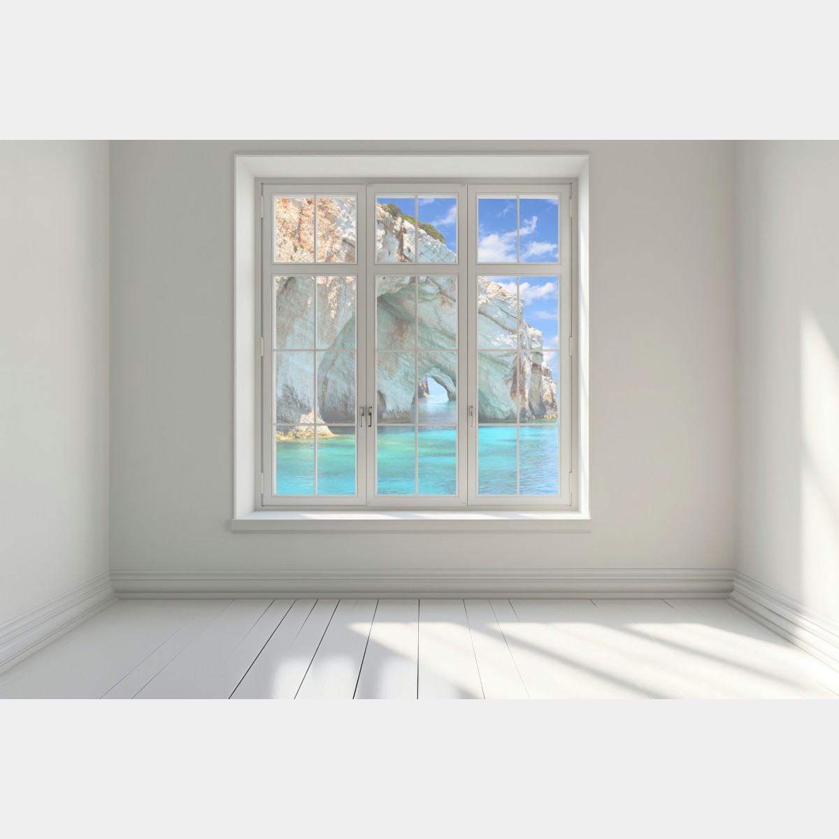 Naklejka na okno błękitne jaskinie na Zakynthos – Wallissimo® Naklejka na okno błękitne jaskinie na Zakynthos – Wallissimo®