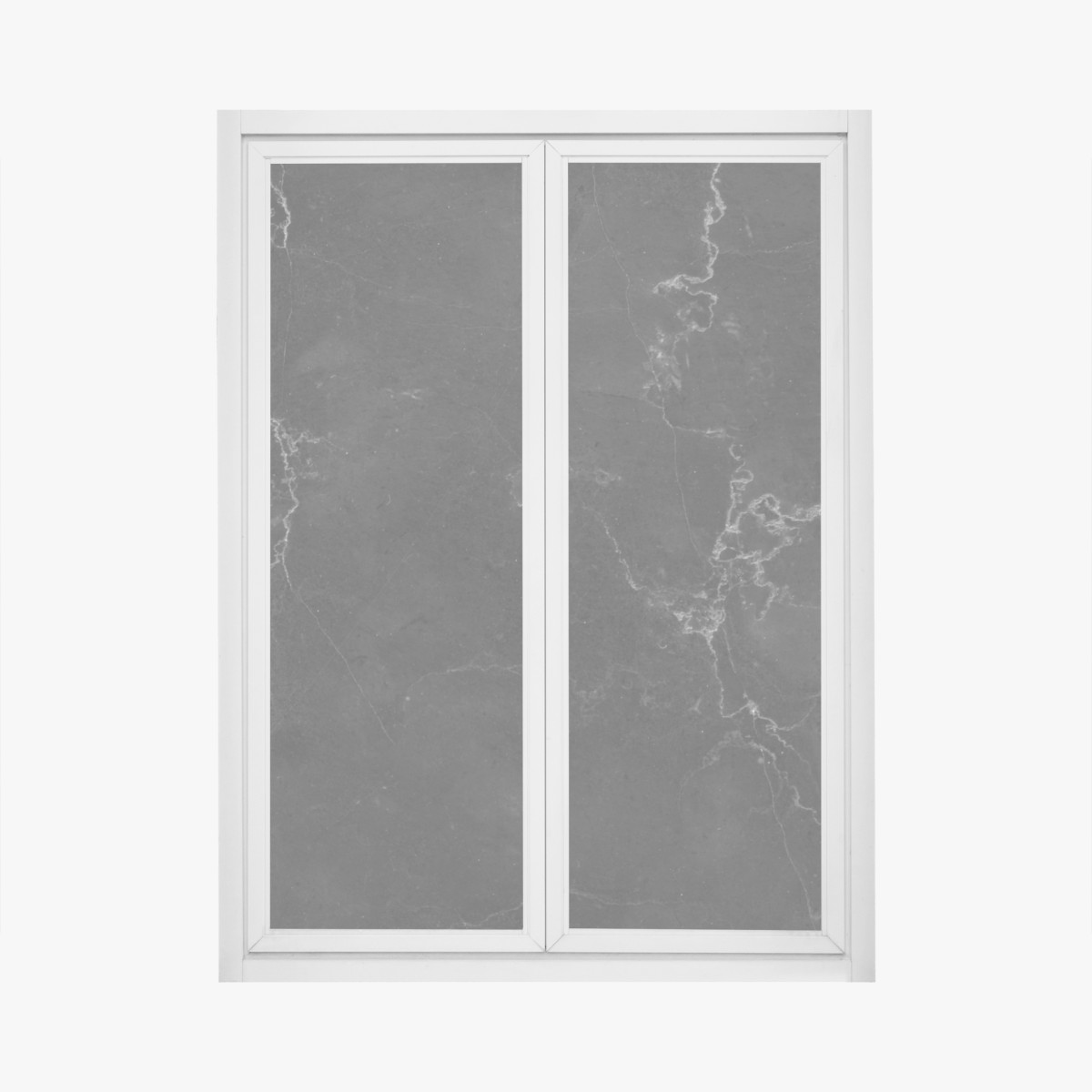 Window decal black marble veined pattern