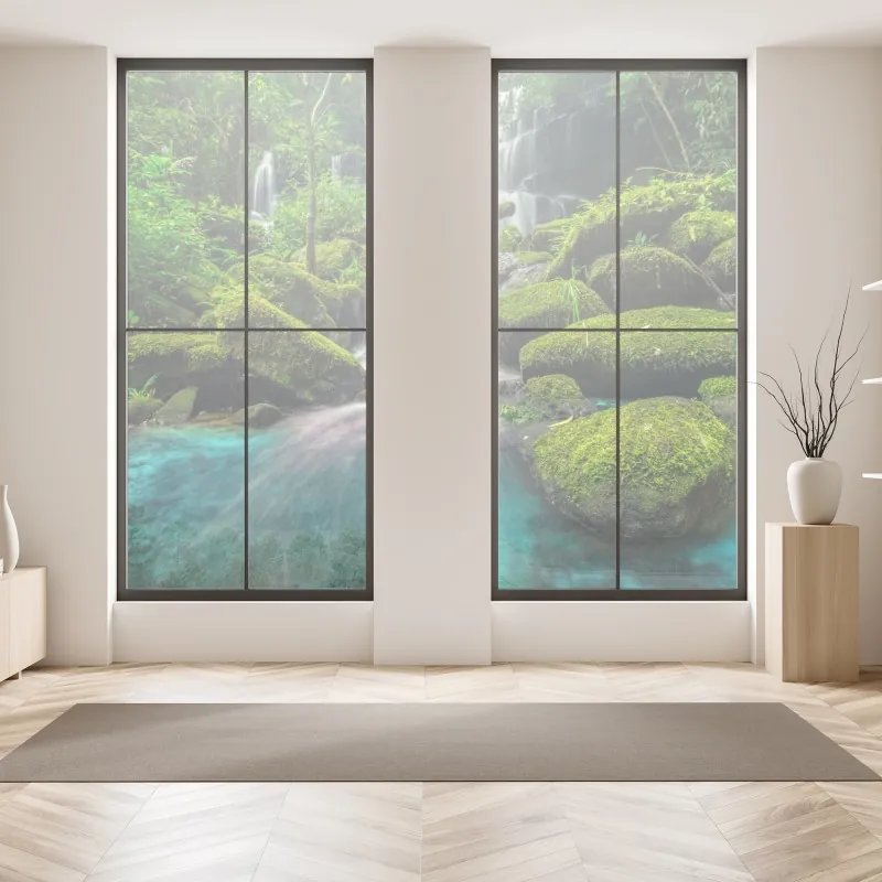 Naklejka na okno majestatyczny widok na Shkhara z Ushguli – Wallissimo®