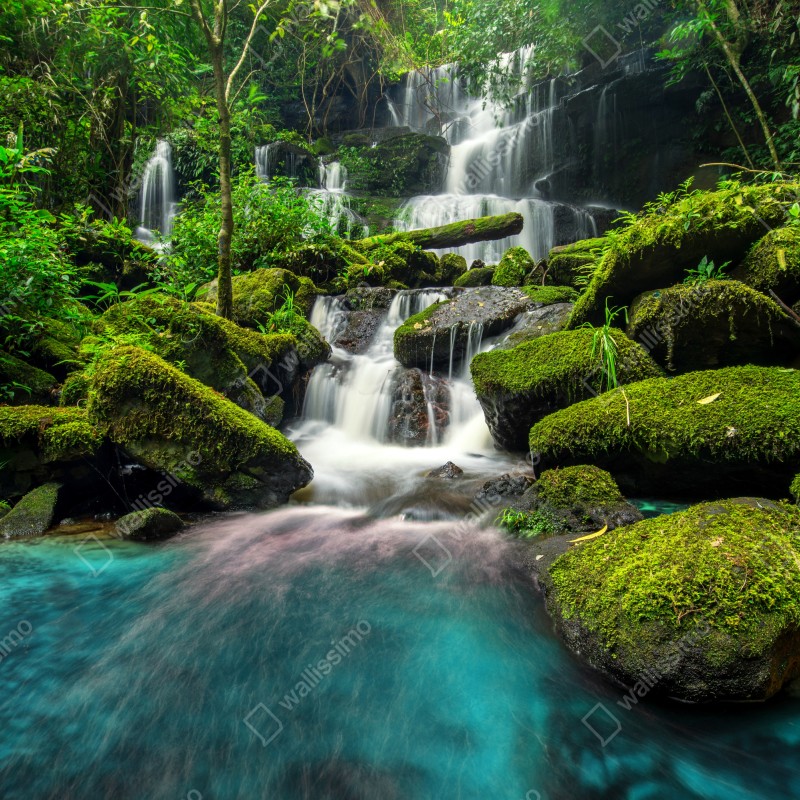 Naklejka na okno spokojny wodospad w Phu Tub Berk, Tajlandia – Wallissimo® Naklejka na okno spokojny wodospad w Phu Tub Berk, Tajlandia – Wallissimo®