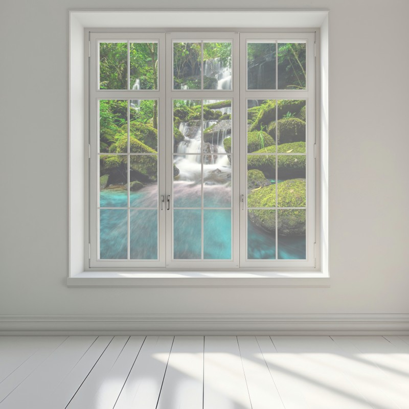 Naklejka na okno spokojny wodospad w Phu Tub Berk, Tajlandia – Wallissimo® Naklejka na okno spokojny wodospad w Phu Tub Berk, Tajlandia – Wallissimo®