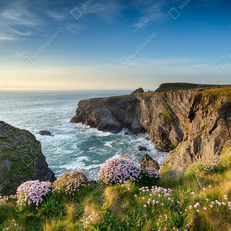 Naklejka na okno klify wybrzeża o złotej godzinie – Wallissimo® Naklejka na okno klify wybrzeża o złotej godzinie – Wallissimo®