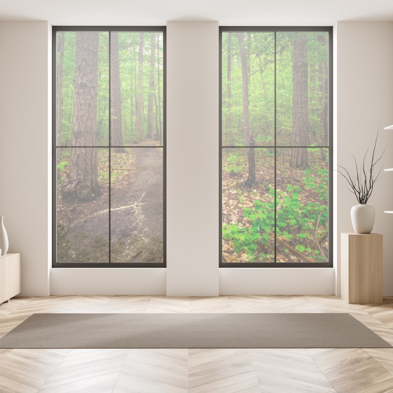 Naklejka na okno żywy warstwowy gradient górski – Wallissimo®