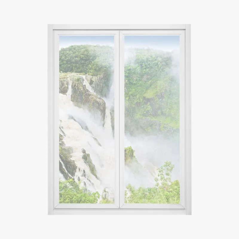 Naklejka na okno złote liście monstery na ciemnym tle – Wallissimo®