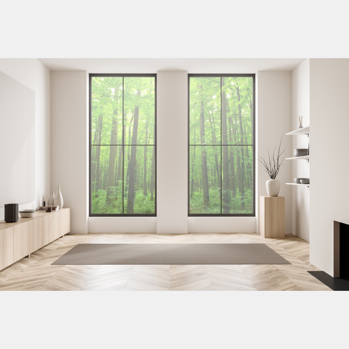 Naklejka na okno spokojna leśna ścieżka – Wallissimo® Naklejka na okno spokojna leśna ścieżka – Wallissimo®