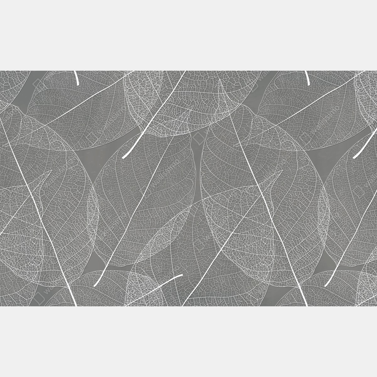 Naklejka na lodówkę delikatny wzór liści w odcieniach szarości – Wallissimo® Naklejka na lodówkę delikatny wzór liści w odcieniach szarości – Wallissimo®