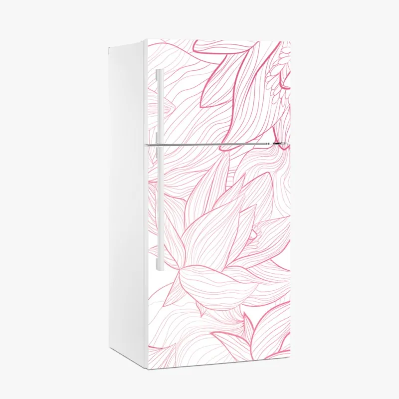 Naklejka na lodówkę beżowa tekstura marmuru z białymi żyłami – Wallissimo®