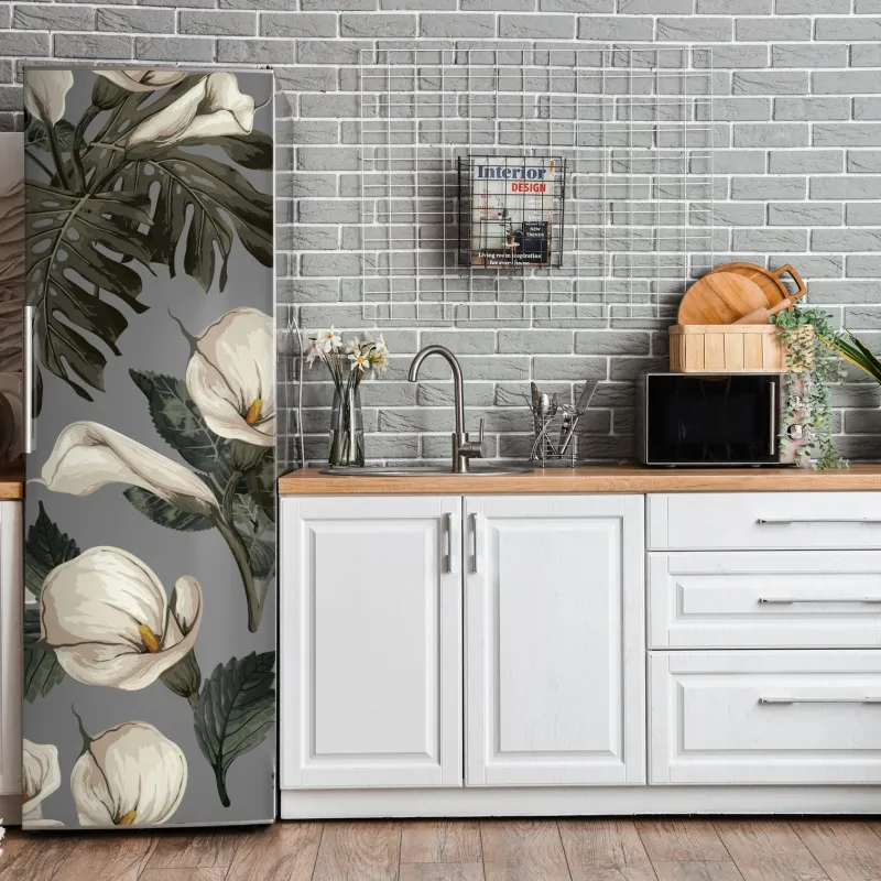 Naklejka na lodówkę nowoczesny geometryczny wzór architektoniczny – Wallissimo®