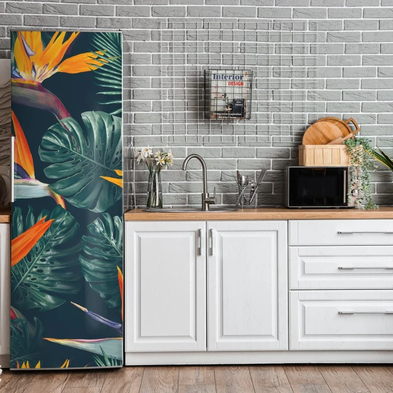 Naklejka na lodówkę panorama Nowego Jorku w monochromie – Wallissimo®