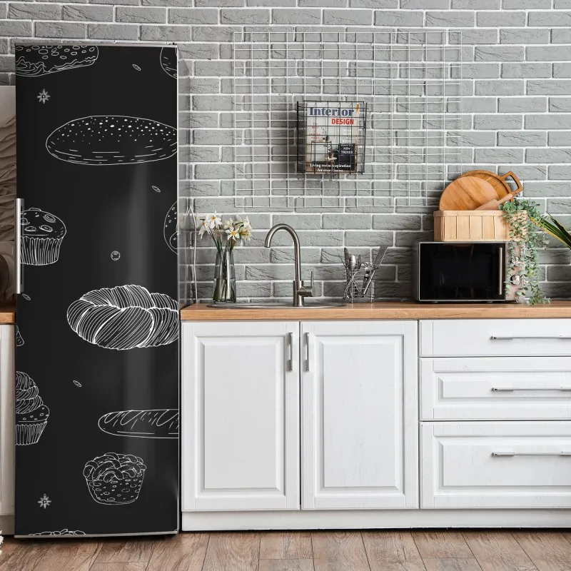 Naklejka na lodówkę złote tropikalne liście – Wallissimo®