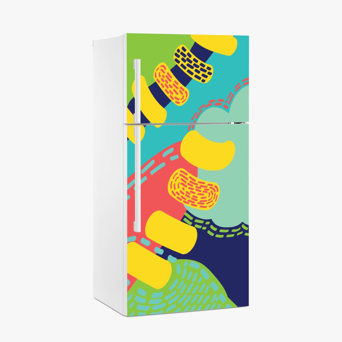 Fridge sticker vibrant abstract pattern art