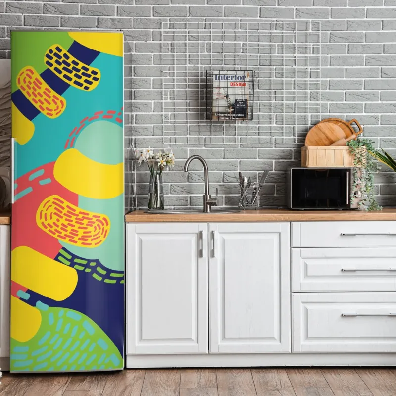 Naklejka na lodówkę pastelowy wzór muszelkowy – Wallissimo®