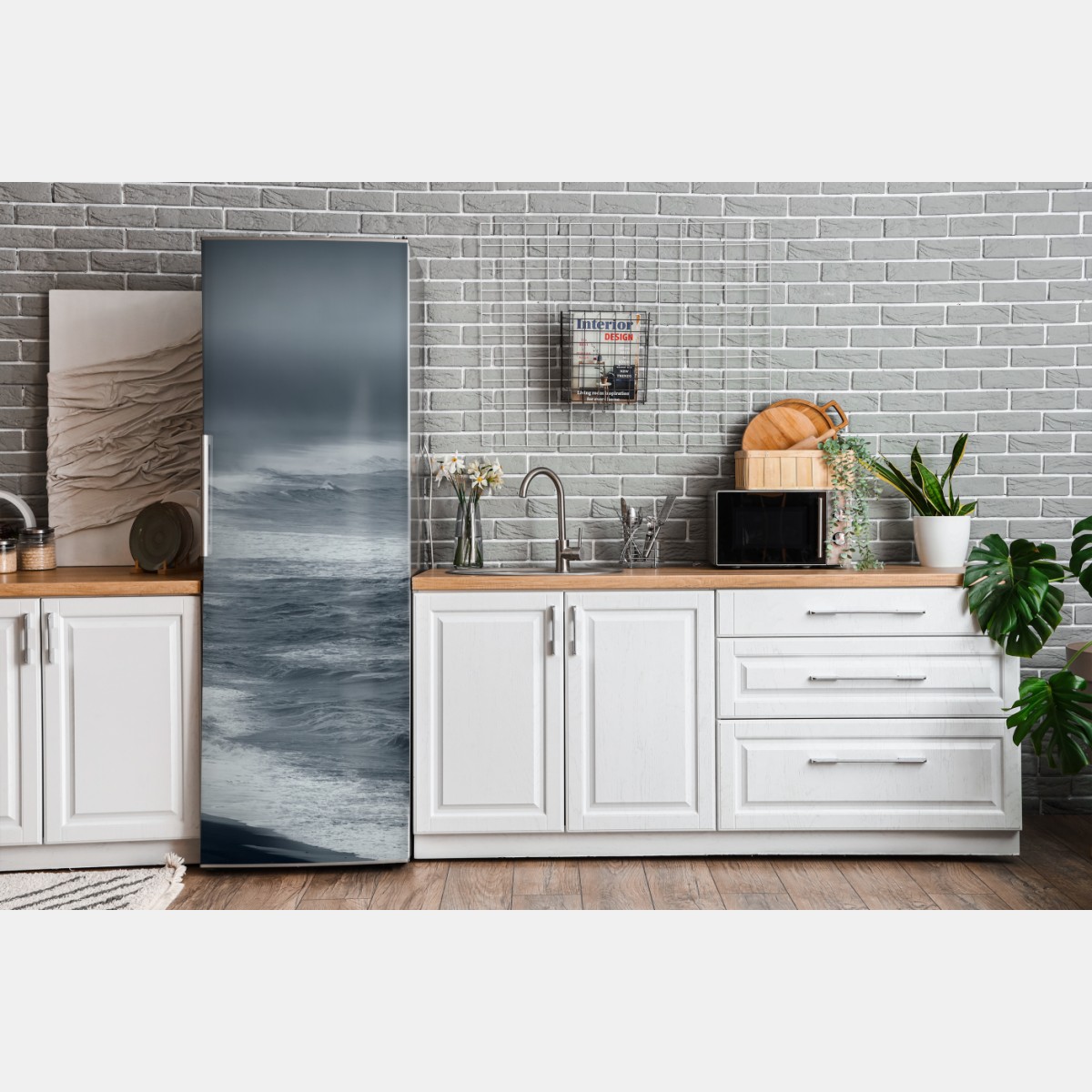 Naklejka na lodówkę burzliwe wybrzeże Islandii panorama – Wallissimo® Naklejka na lodówkę burzliwe wybrzeże Islandii panorama – Wallissimo®