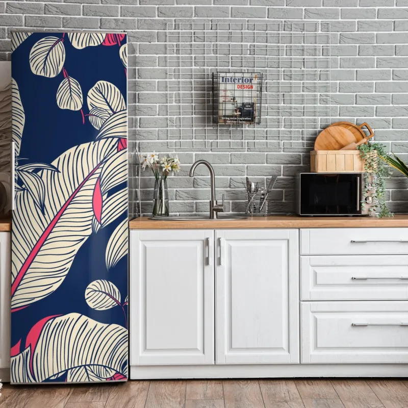 Naklejka na lodówkę mglista górska panorama – Wallissimo®