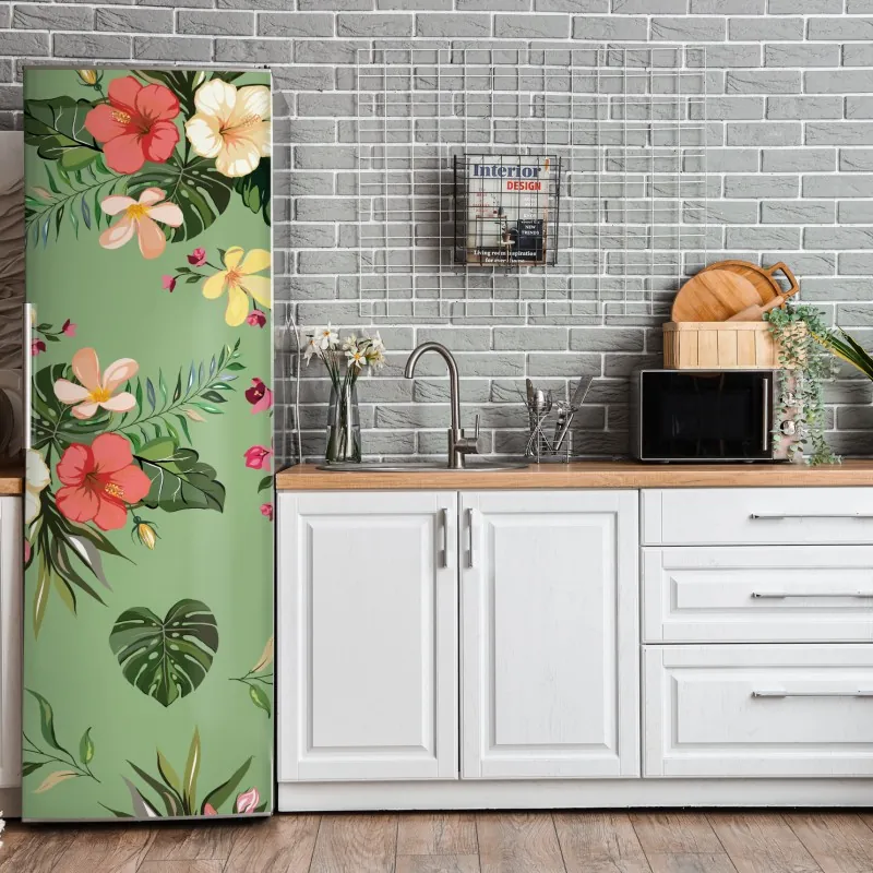 Naklejka na lodówkę czarna faktura marmuru – Wallissimo®