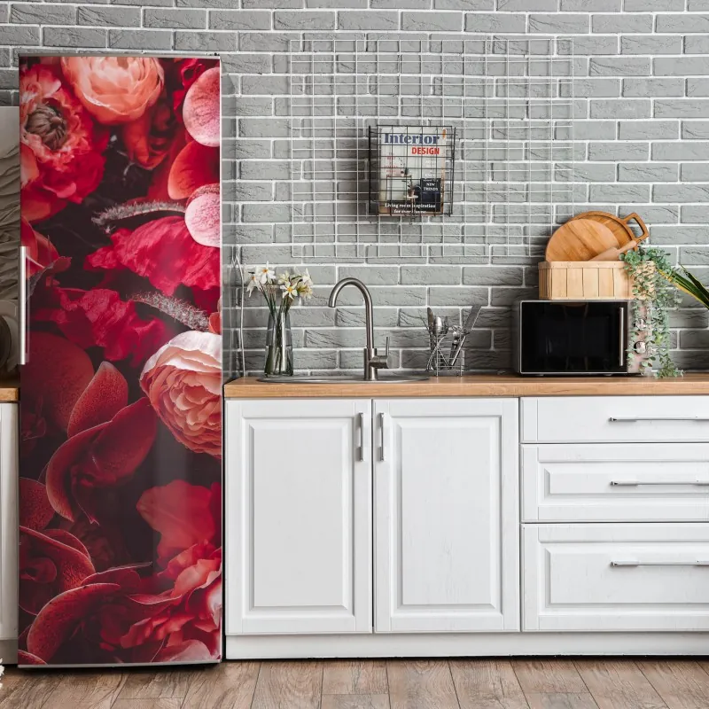 Naklejka na lodówkę trzy dmuchawce na turkusowym tle – Wallissimo®