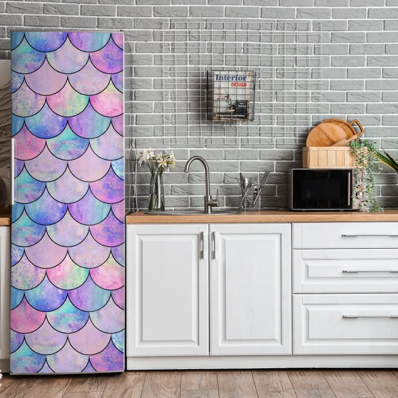 Naklejka na lodówkę zabawny wzór z zebrami – Wallissimo®