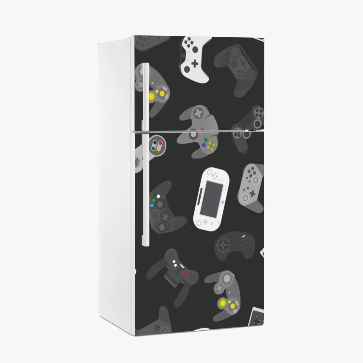 Naklejka na lodówkę wzór retro kontrolerów do gier – Wallissimo® Naklejka na lodówkę wzór retro kontrolerów do gier – Wallissimo®