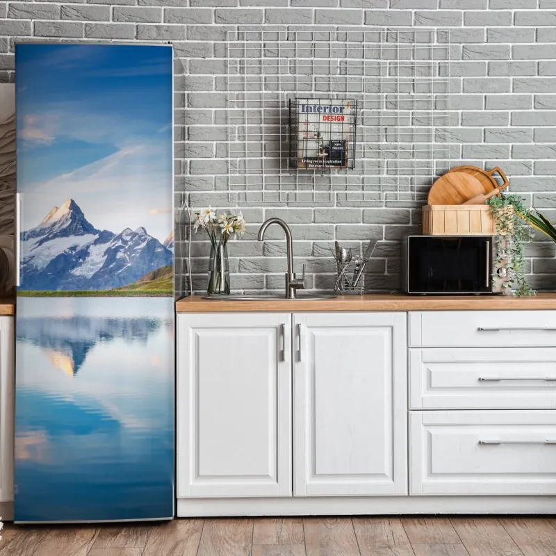 Naklejka na lodówkę widok z lotu ptaka na Downtown Dubai – Wallissimo®