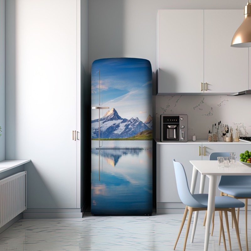 Naklejka na lodówkę majestatyczne odbicie Alp przy Bachalpsee – Wallissimo® Naklejka na lodówkę majestatyczne odbicie Alp przy Bachalpsee – Wallissimo®
