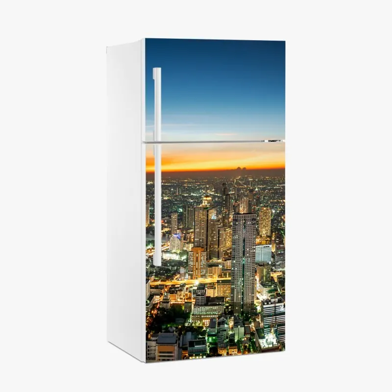 Naklejka na lodówkę jasny żółty wzór w kropki do pokoju – Wallissimo®