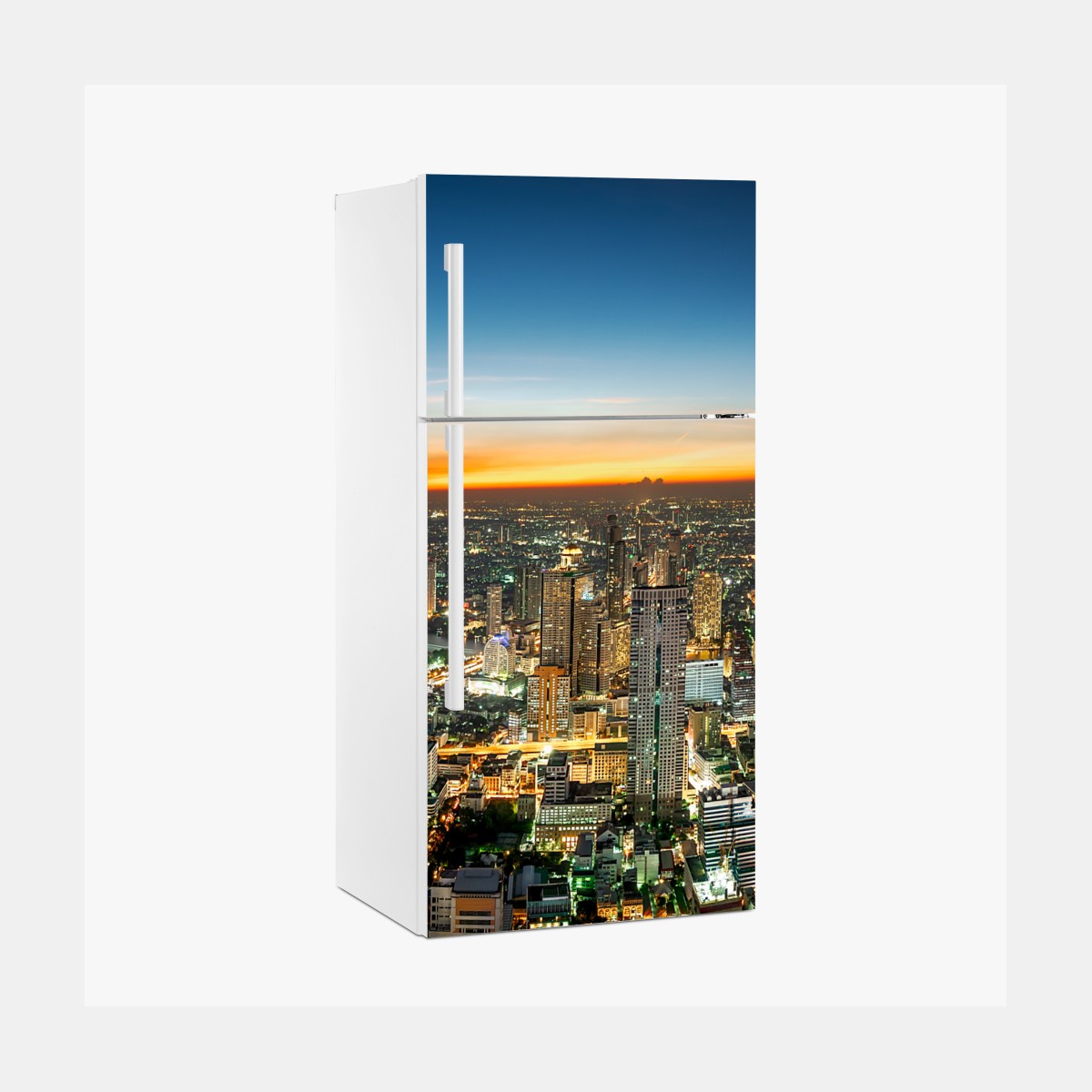Fridge sticker Bangkok skyline at dusk